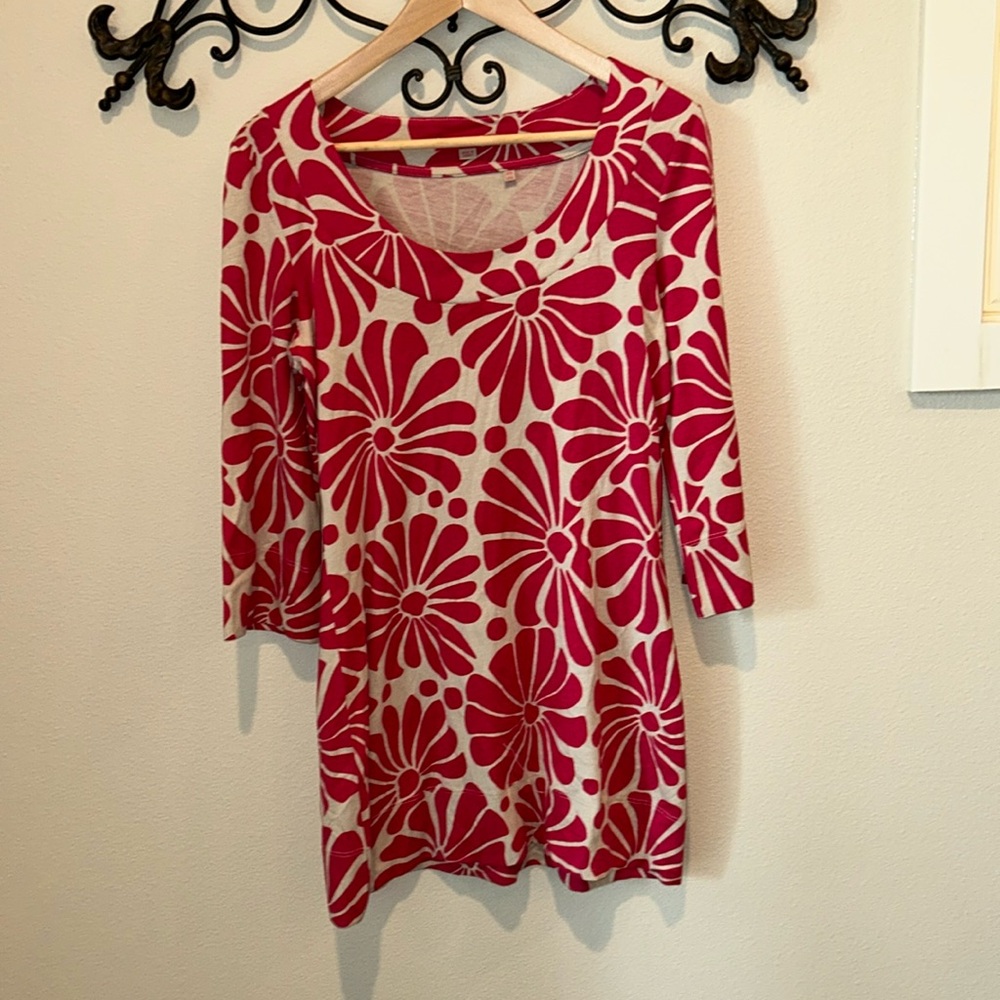 BODEN TUNIC VINTAGE INSPIRED FLORAL PRINTED TOP SIZE 6